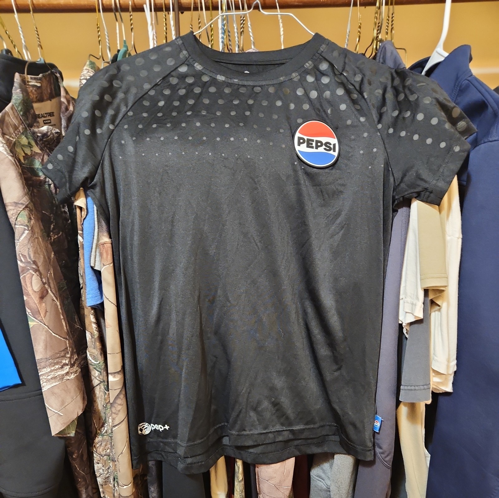 Pepsi Shirt mens Medium Black Short Sleeve Employee Uniform gallery