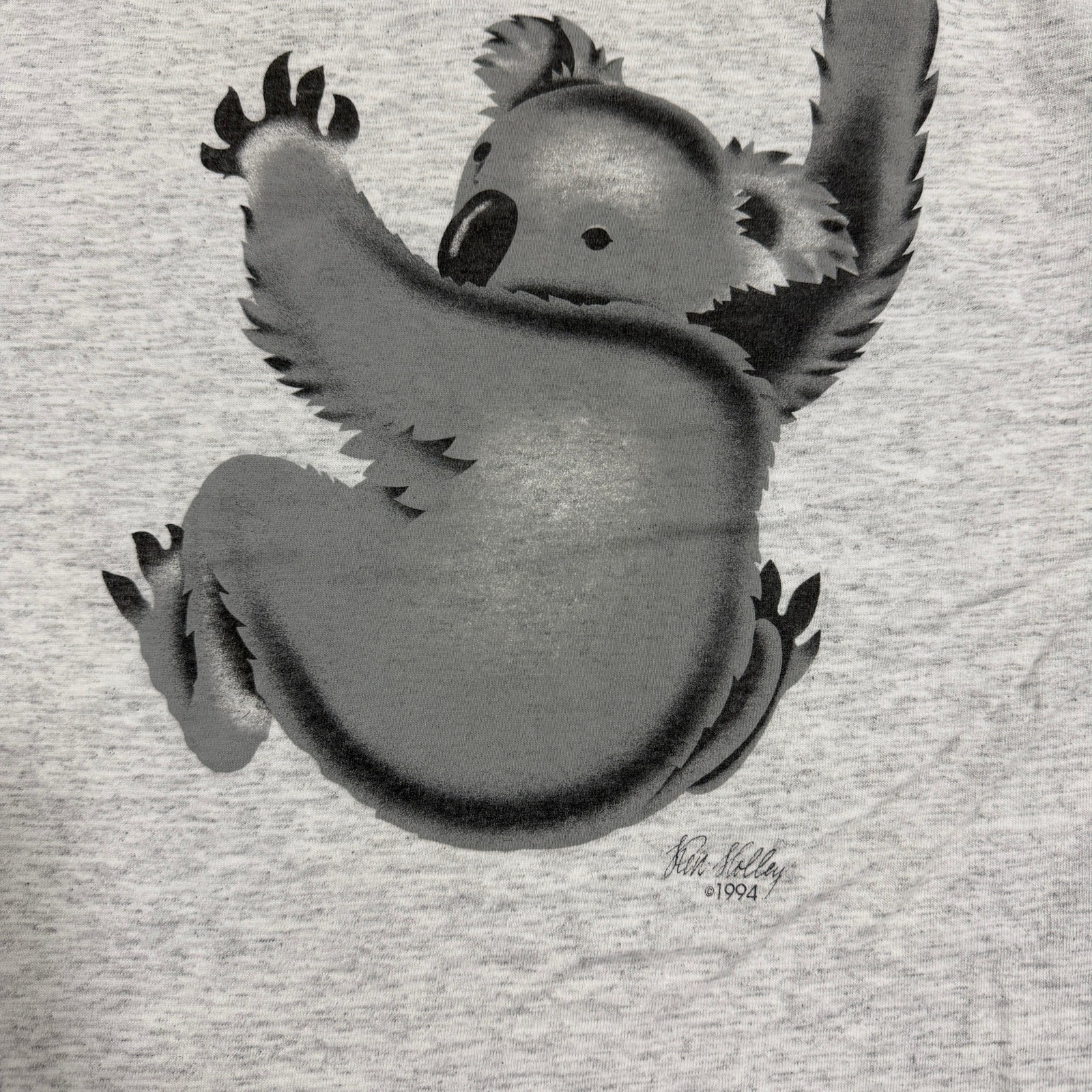 Vintage Koala Bear Graphic Shirt Large Gray 90s Single Stitch USA Animals Zoo gallery
