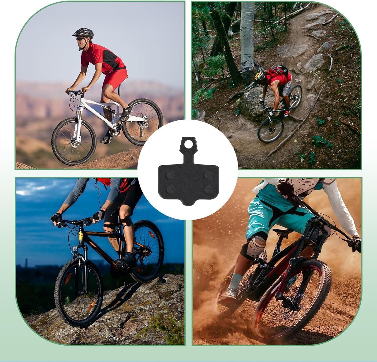 4 Pairs Bike Disc Brake Pads Compatible with SRAM Avid Elixir E1 E3 E5 E7 E9 ER