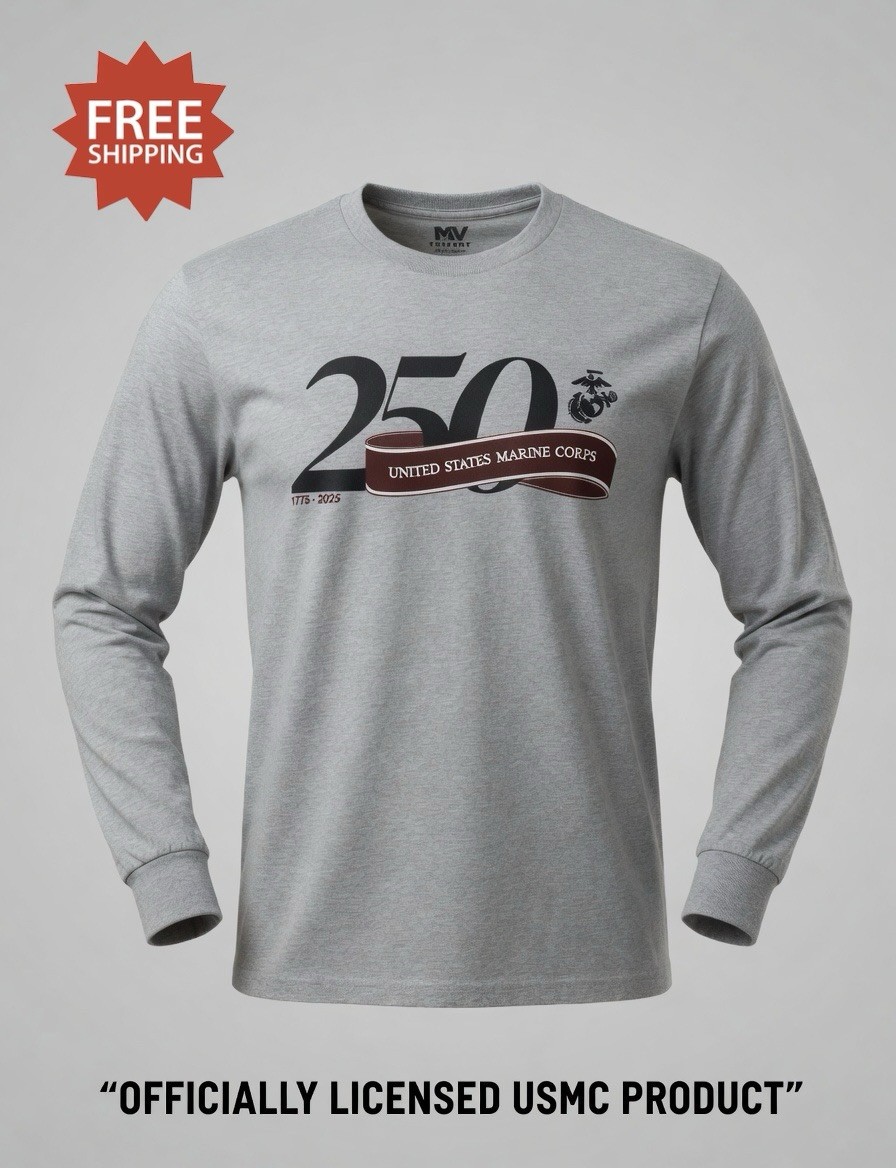 UNITED STATES MARINE CORPS USMC “250th Anniversary” Long Sleeve T-Shirt - Sz XXL gallery