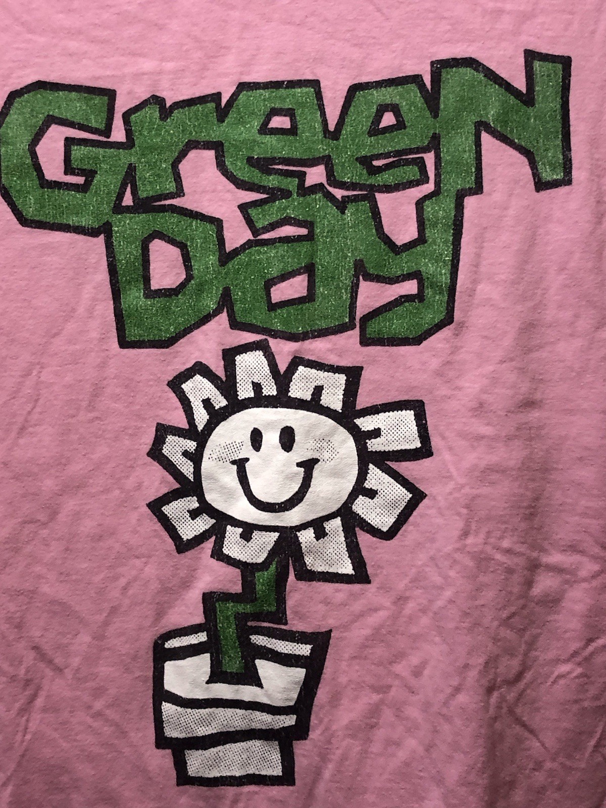 RARE Pink Green Day Official Merchandise Festival Pullover Men's M Shirt Punk gallery