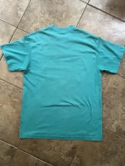 Vintage Georgia tshirt With Deer Single Stitch Teal Green