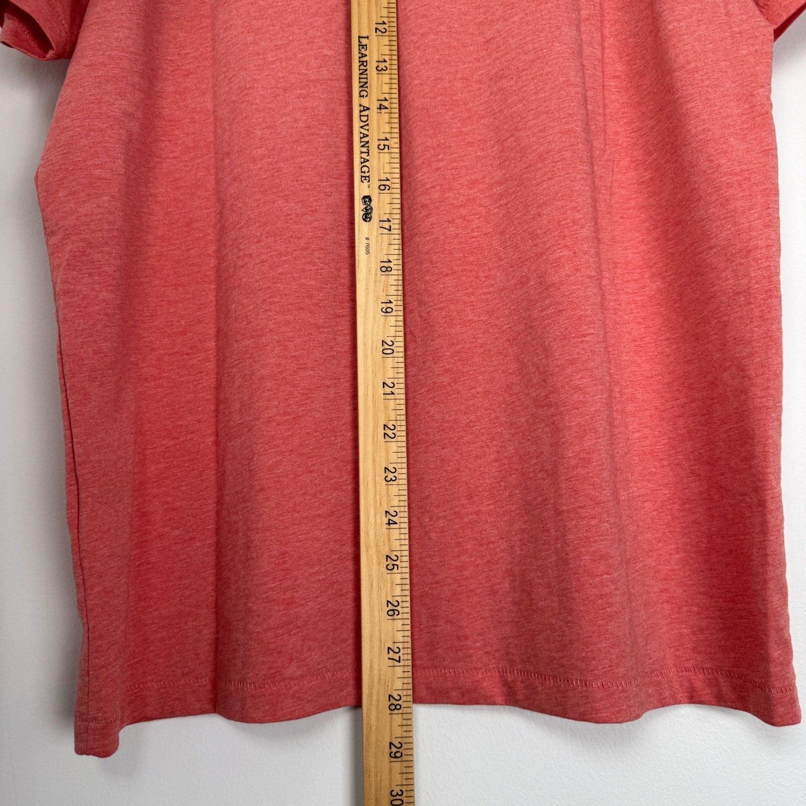 Bonobos Mens Standard Fit Crew Neck T-Shirt Heathered Coral Red Salmon Size M gallery