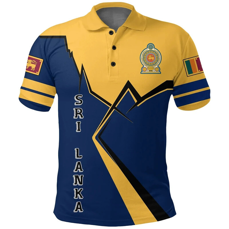 Mens Sri Lanka Summer Polo T-Shirt Souvenir Short Sleeve Tee Tops Casual T Shirt gallery