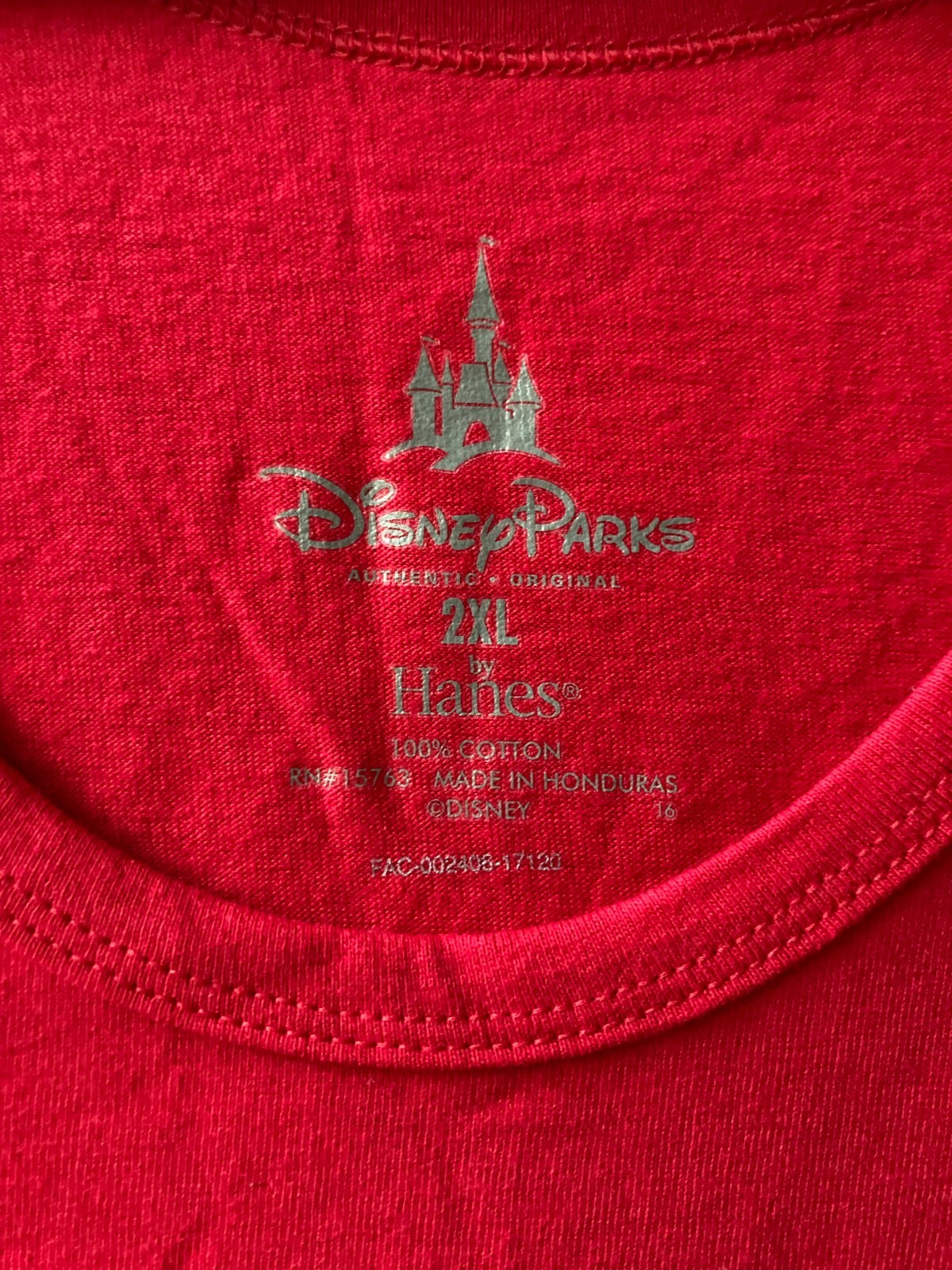 Disneyland Disney Parks Mickey Mouse Tank Top Size 2XL Mens Womens Muscle Red gallery