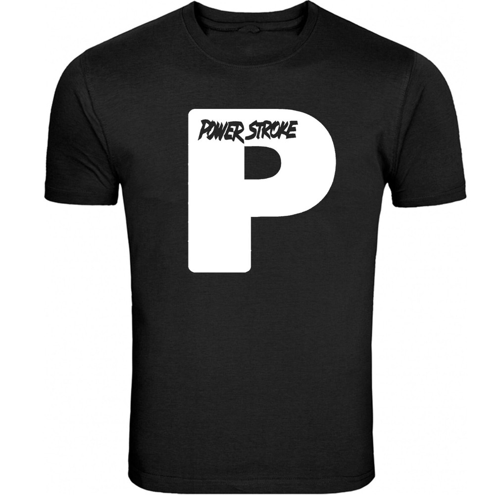 Powerstroke Small chest P Design T-Shirt Unisex Black Color Front & Back S – 5XL