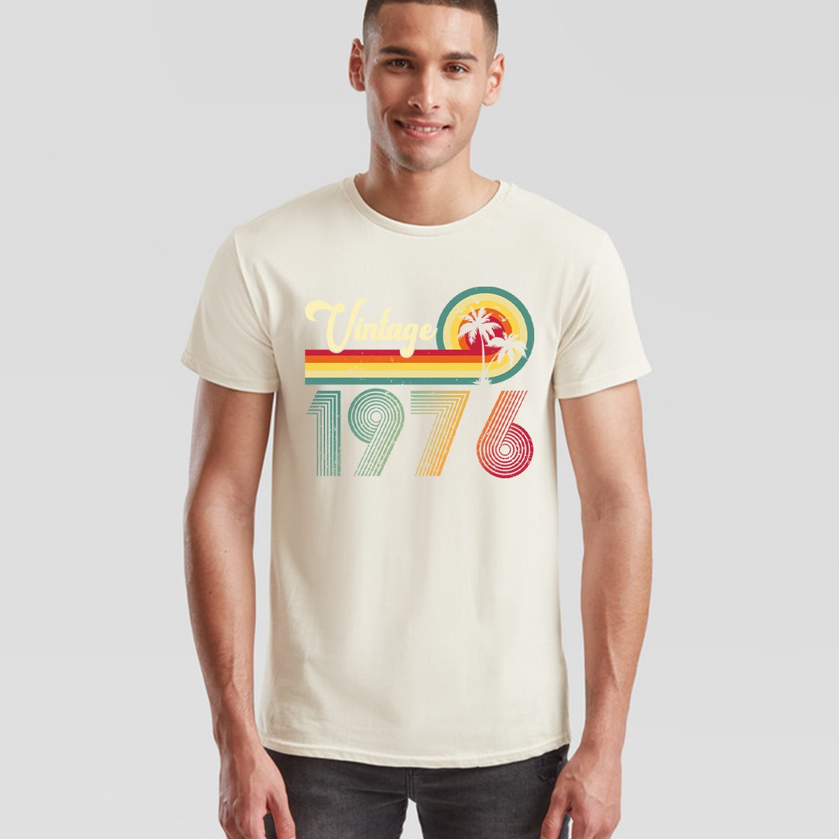 Vintage 1976 50th Birthday Unisex T Shirt Gift Tee For Women Mum Grandpa gallery
