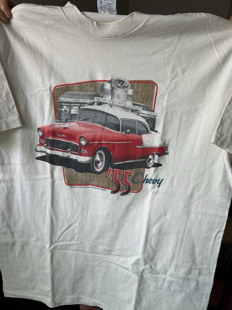 Vintage Deadstock 55 Chevy Single Stitch, X-Large Measurements in Description