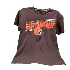 Cleveland Browns T-Shirt Size Medium Brown Orange