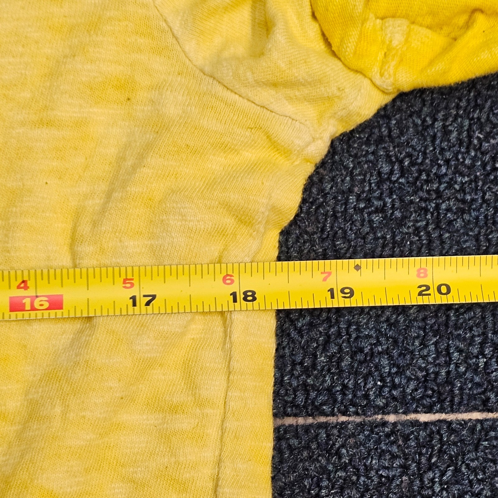 Stains* Superdry Shirt Medium Neon Yellow The Orange Label T-Shirt Mens Roll U9 gallery
