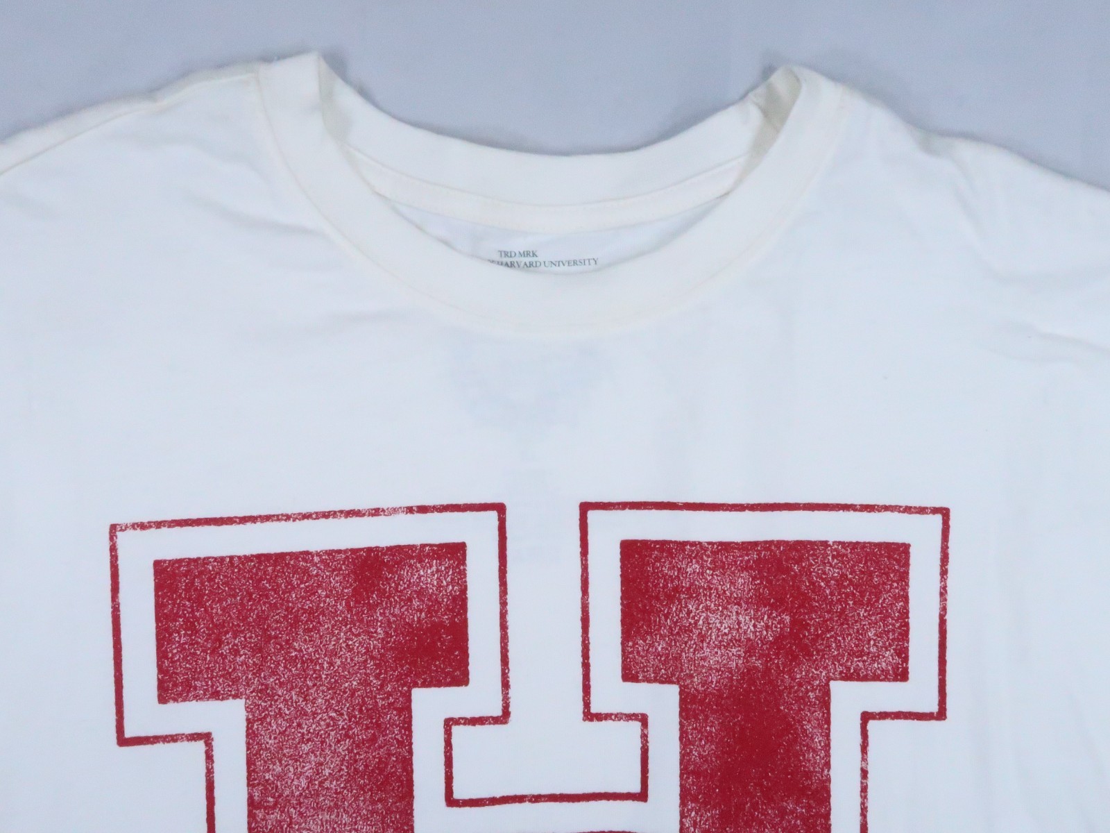 New Harvard University T-shirt Flannel button cuff Mens Large long sleeve crew gallery