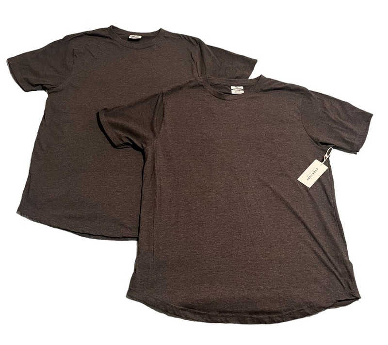 UH Urban Heritage Everyday T-Shirt 2 Pack Mens XL Gray Plain Tee Under Shirt NEW