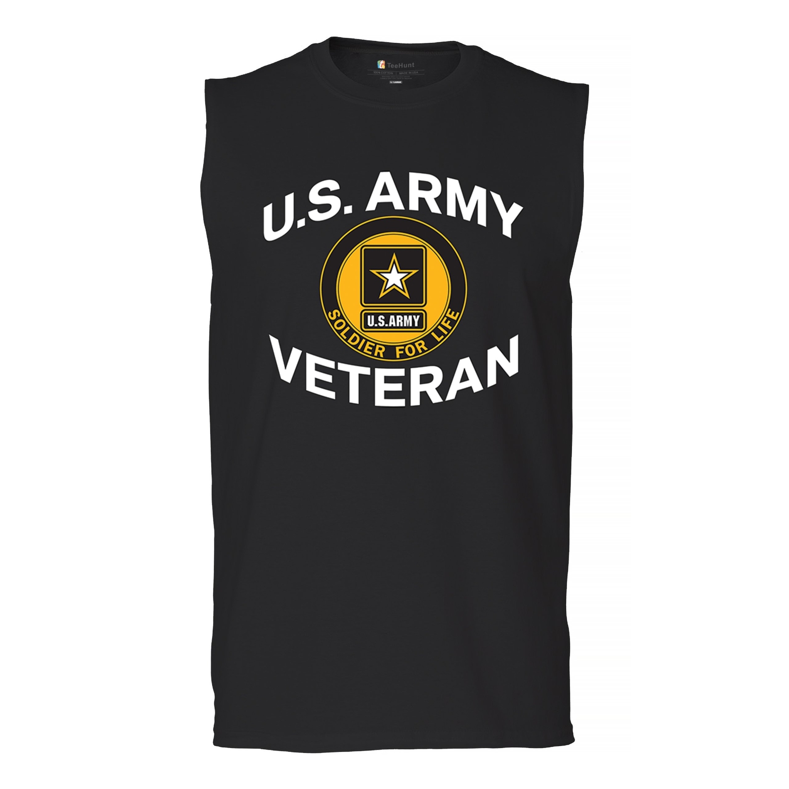 US Army Veteran Soldier For Life Muscle Shirt Military DD 214 Patriotic Men's gallery