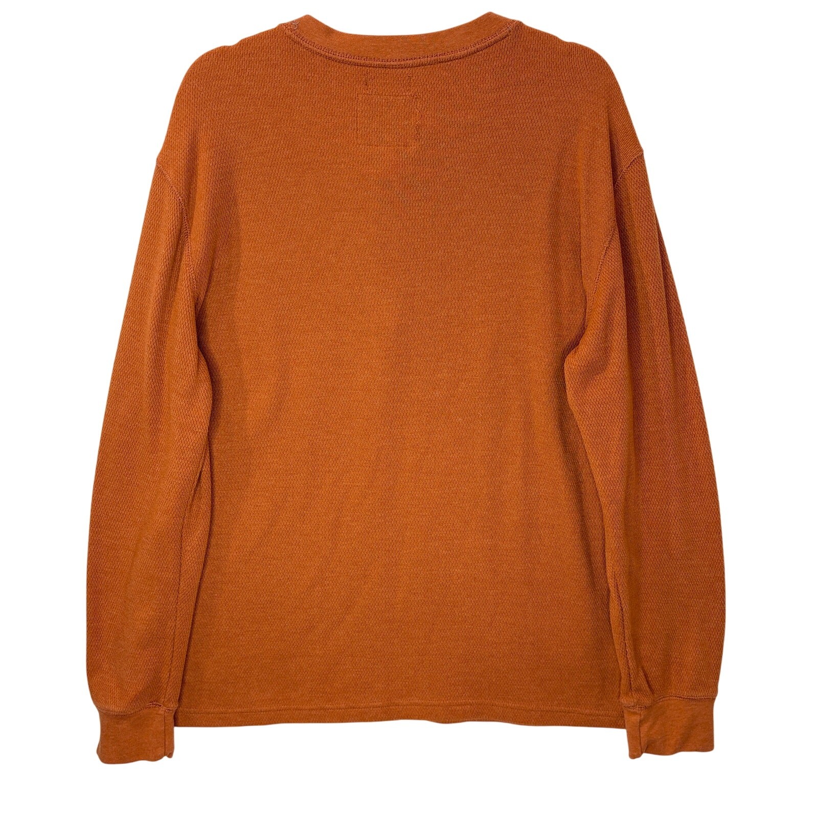 St Johns Bay Mens Size XL Thermal Henley Y2K Shirt Orange Gorpcore Fall Winter gallery