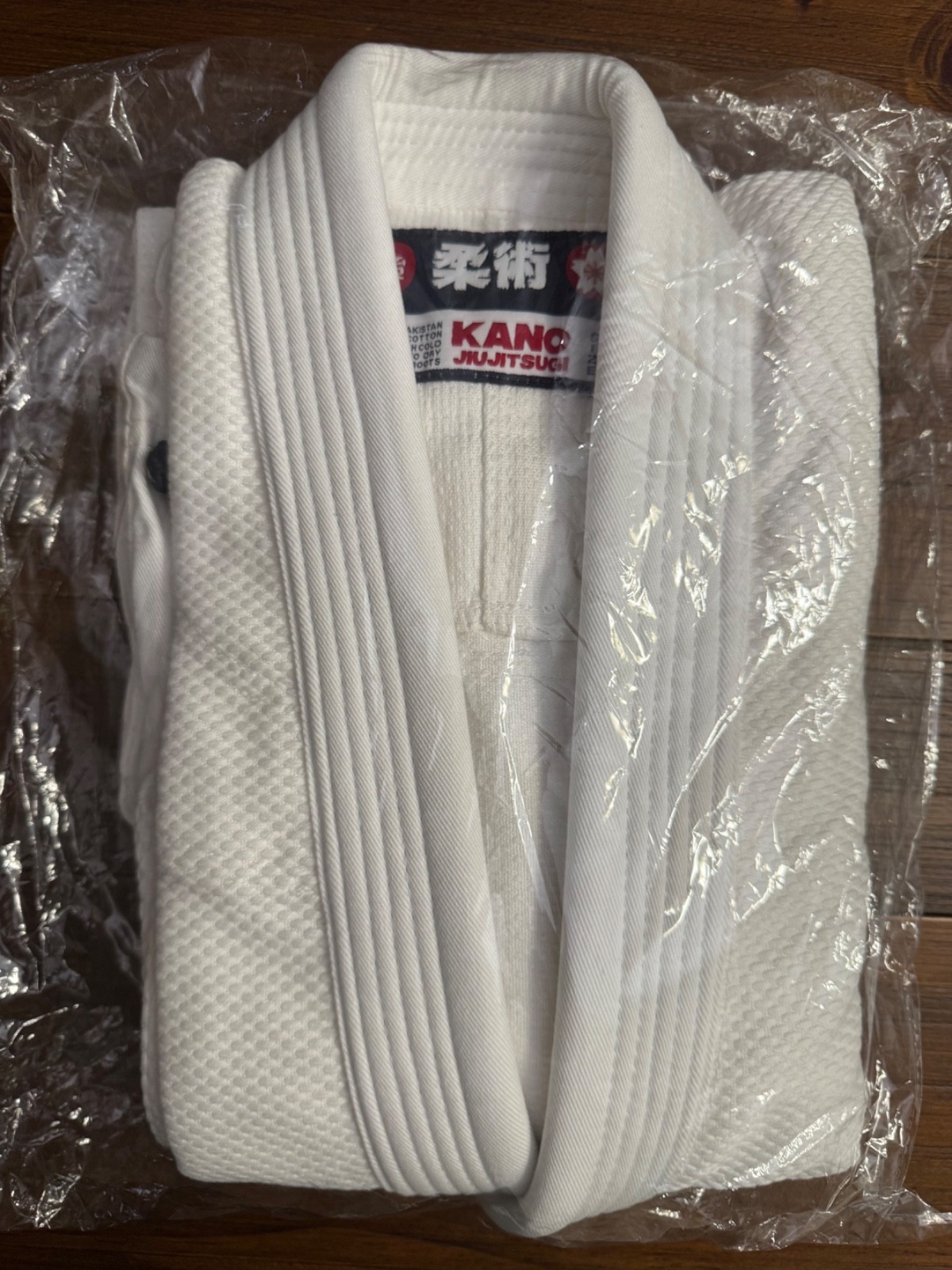 KANO Jiu Jitsugi Adult Set White BJJ Gi Size F2 100% Cotton w/Carrying Bag NEW