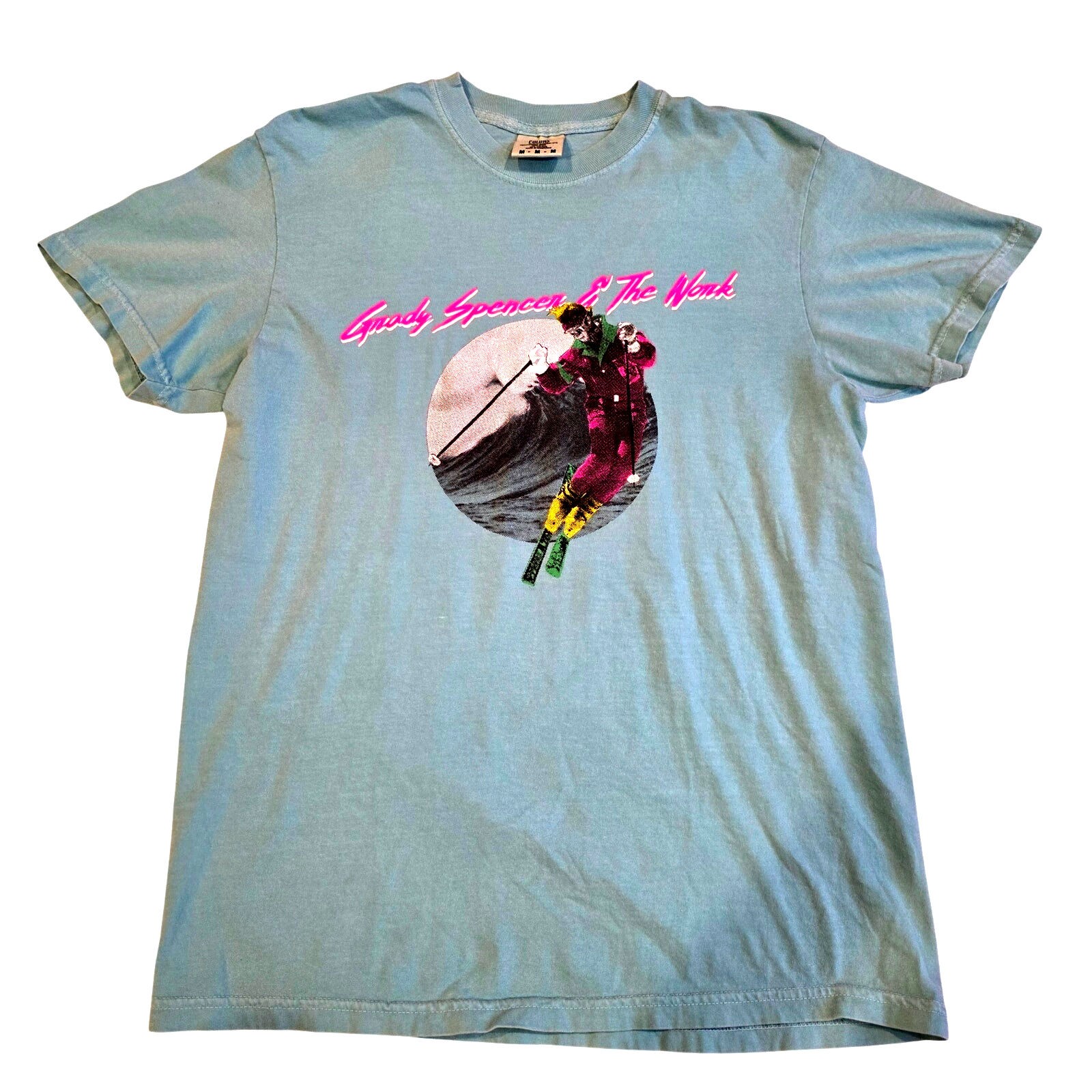 Grady Spencer & The Work Surf N Slopes Tour 2024 Band Tee Comfort Colors Blue M gallery