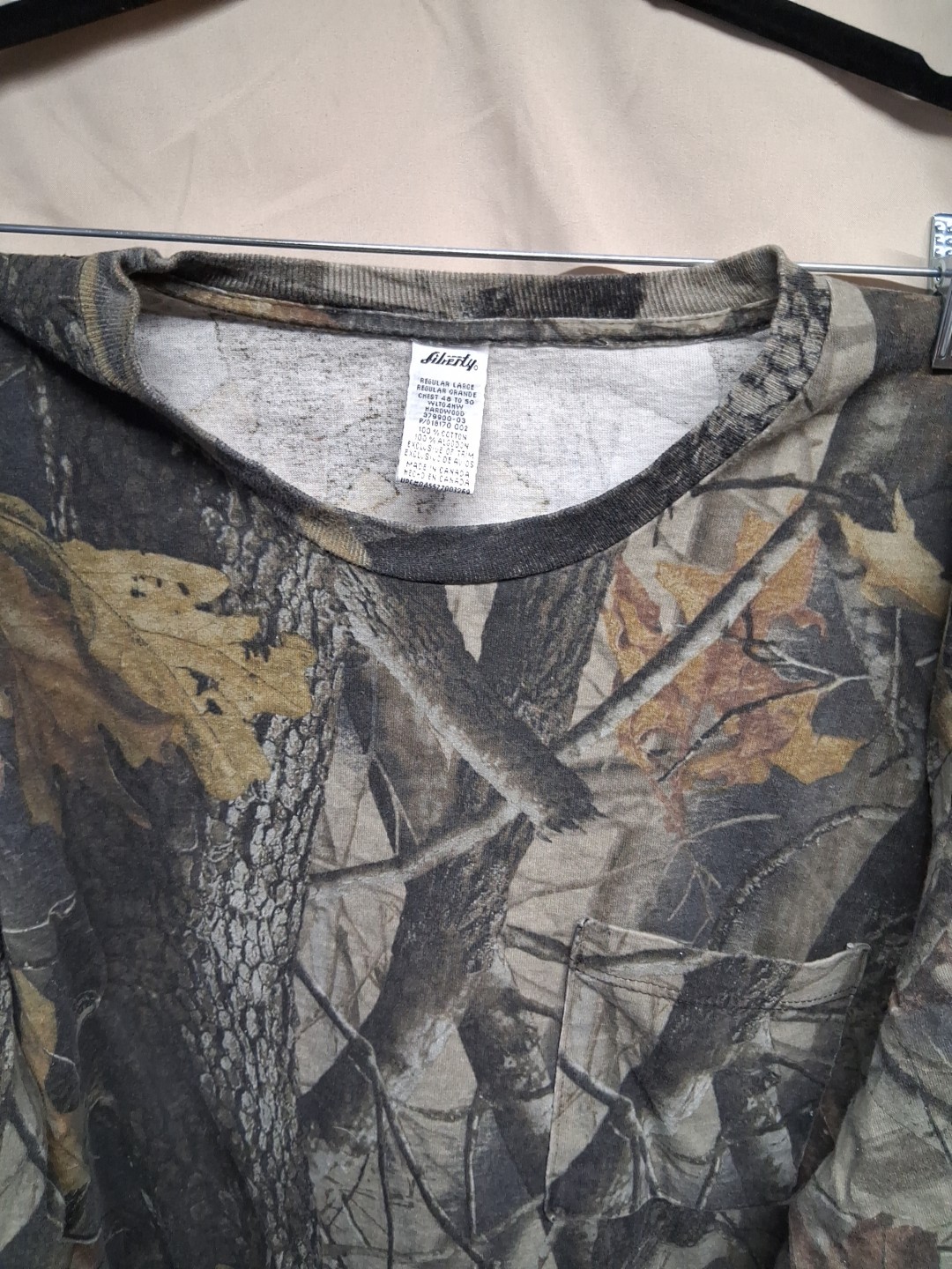 Vintage Liberty Realtree Men Size Regular L Large Green Camo Long Sleeve Shirt gallery