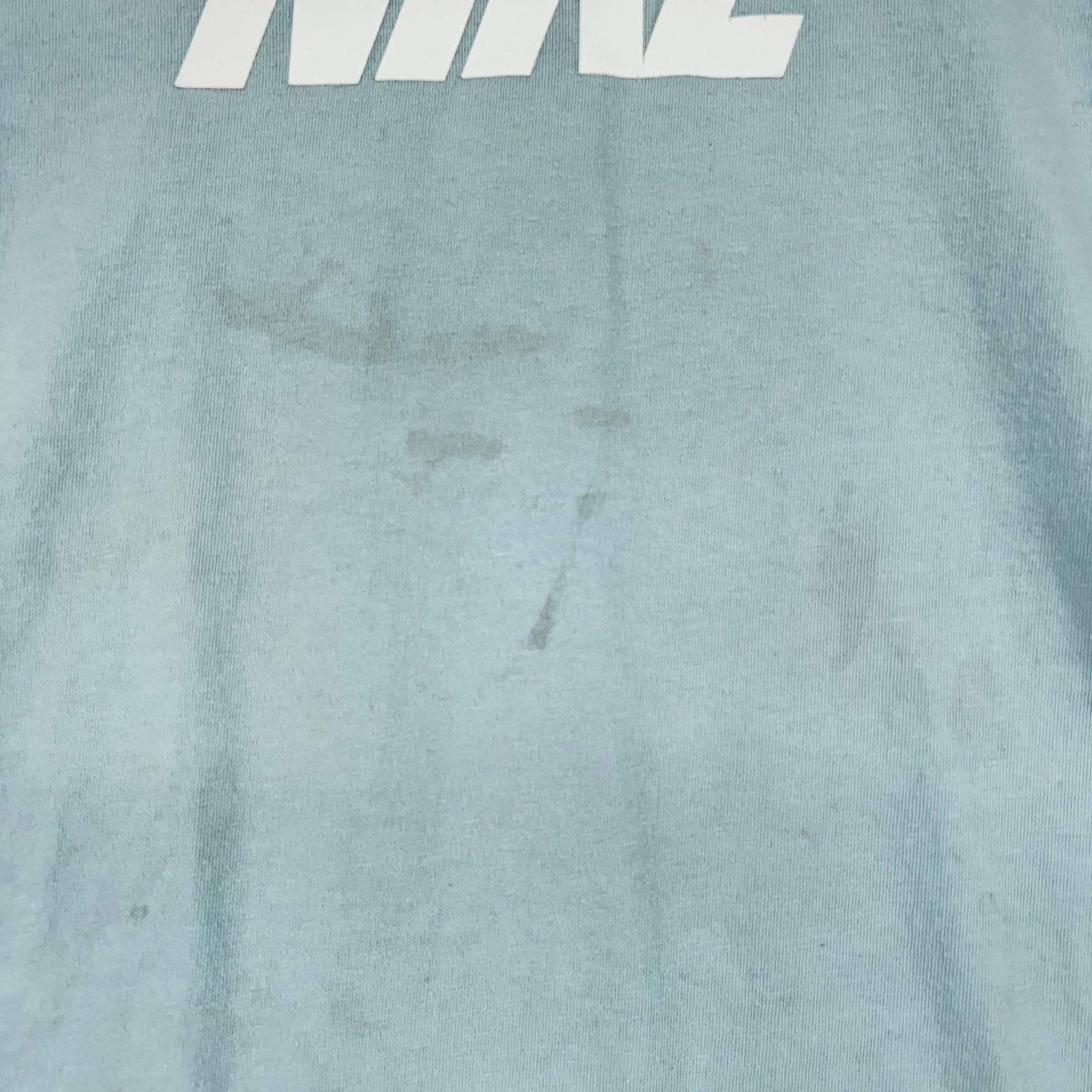 Nike Shirt Mens XL Light Blue Long Sleeve Logo Tape Graphic Tee Cotton Athletic gallery