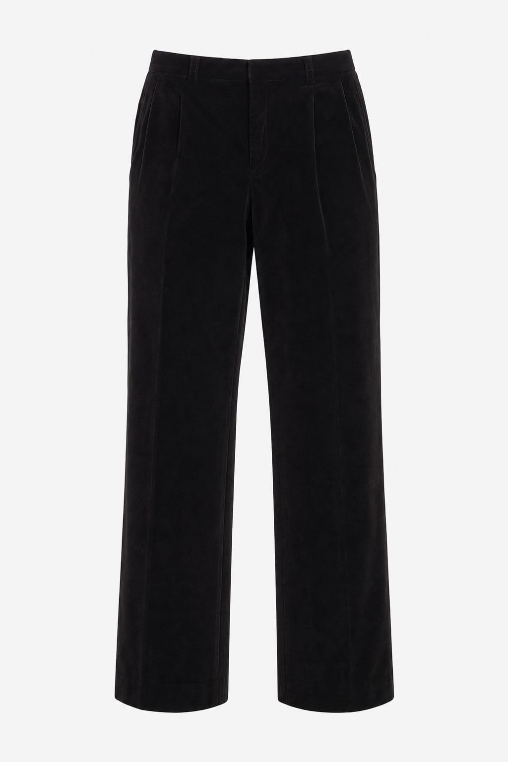 1980s Vintage Black Velvet Ankle Trousers Unisex Yuppie Style Medium gallery