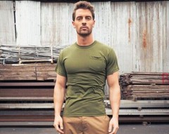 Cotton/Polyester Pocket T-Shirt Collection Solid Short Sleeve Tee
