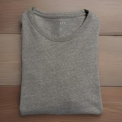 J Crew Men’s Linen-blend Short-sleeve T-shirt Heathered Grey Size Small