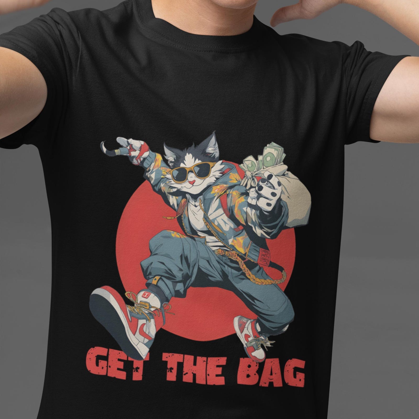 Get The Bag Unisex T-Shirt, Fun Graphic Tee, Casual Streetwear Shirt, Cool #26C