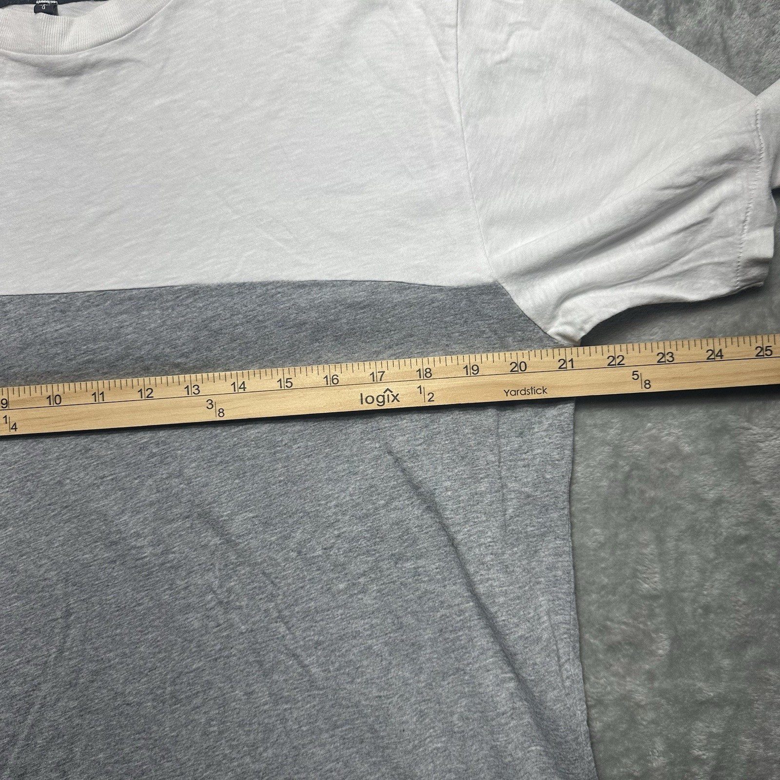 Rag & Bone Color-block Tee T-Shirt Mens Large White Gray Black Stretch gallery