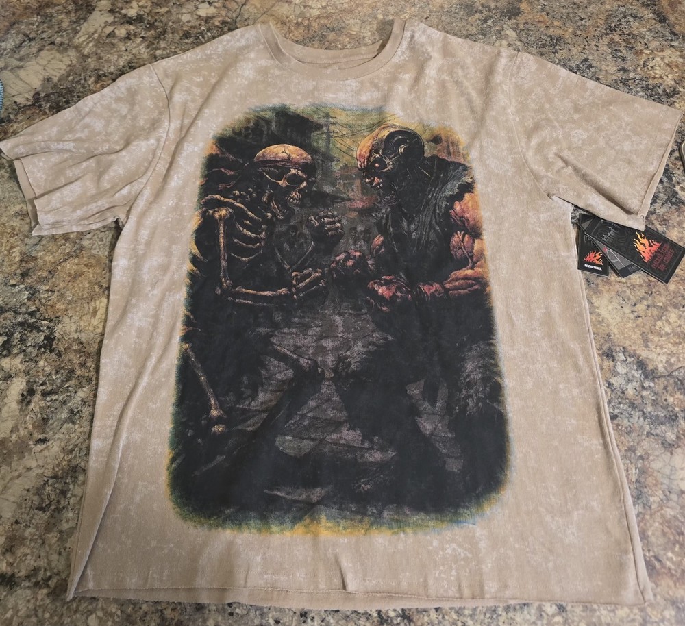 $78…Mod Cult “Choose Your Fighter” size XL Distressed Heavyweight T-shirt…