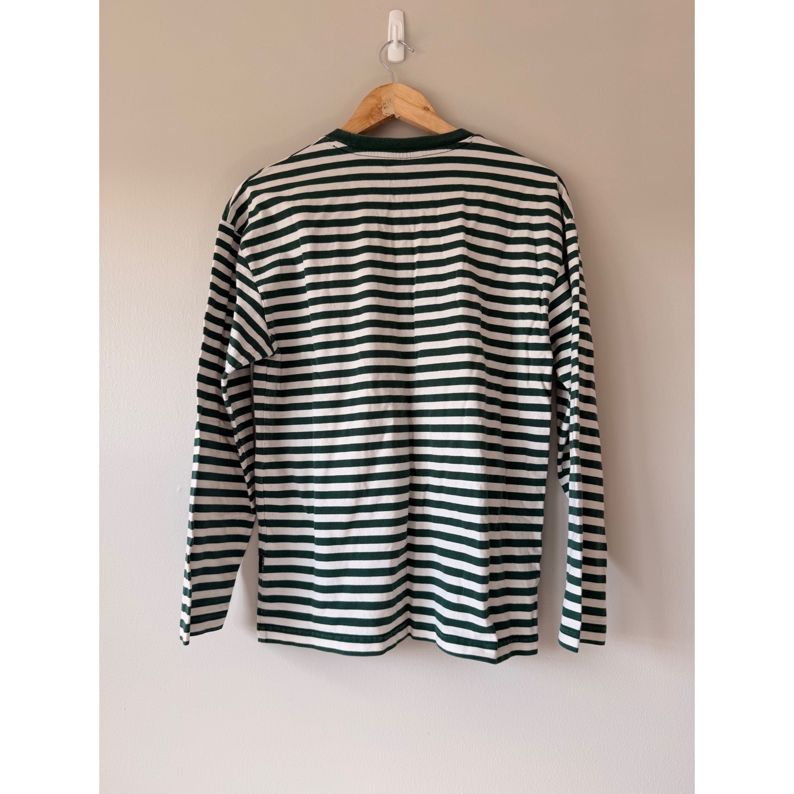 What it Isnt Mark Gonzales Striped Long Sleeve T-Shirt Green White Angel Logo S gallery