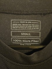US Army Black Mesh Micro Fiber Short Sleeve T Shirt Unisex Adults Size S Small