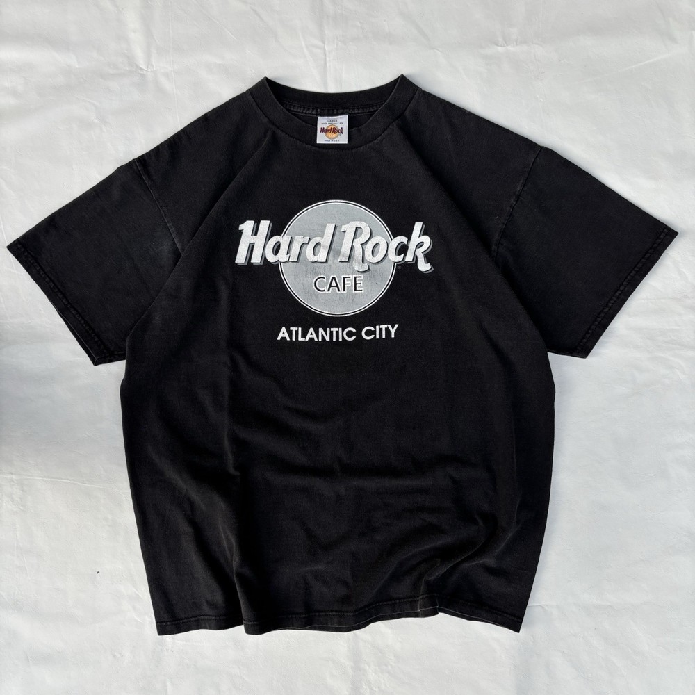 Vintage Hard Rock Cafe T Shirt ATLANTIC CITY CLASIC Logo Size Large Made In USA