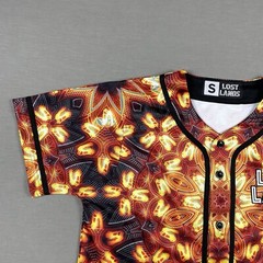 Lost Lands Electronic Music Festival Baseball Jersey Dino Print Men’s Small NEW