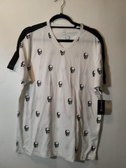 New INC, International Concepts Skull T Shirt White Size L