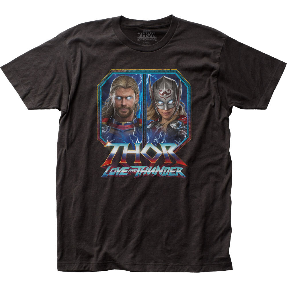 Thor 4 Movie Headshots Marvel Comics Fitted Adult T-Shirt gallery
