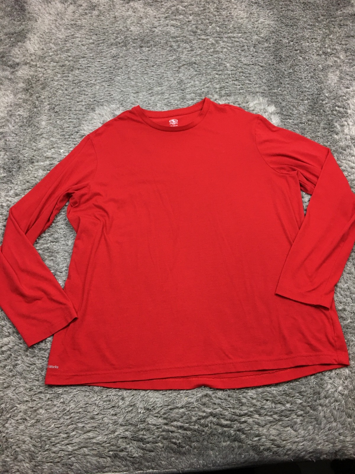 Members Mark Tech Crew Shirt Mens Size XL Gray Long Sleeve Pocket