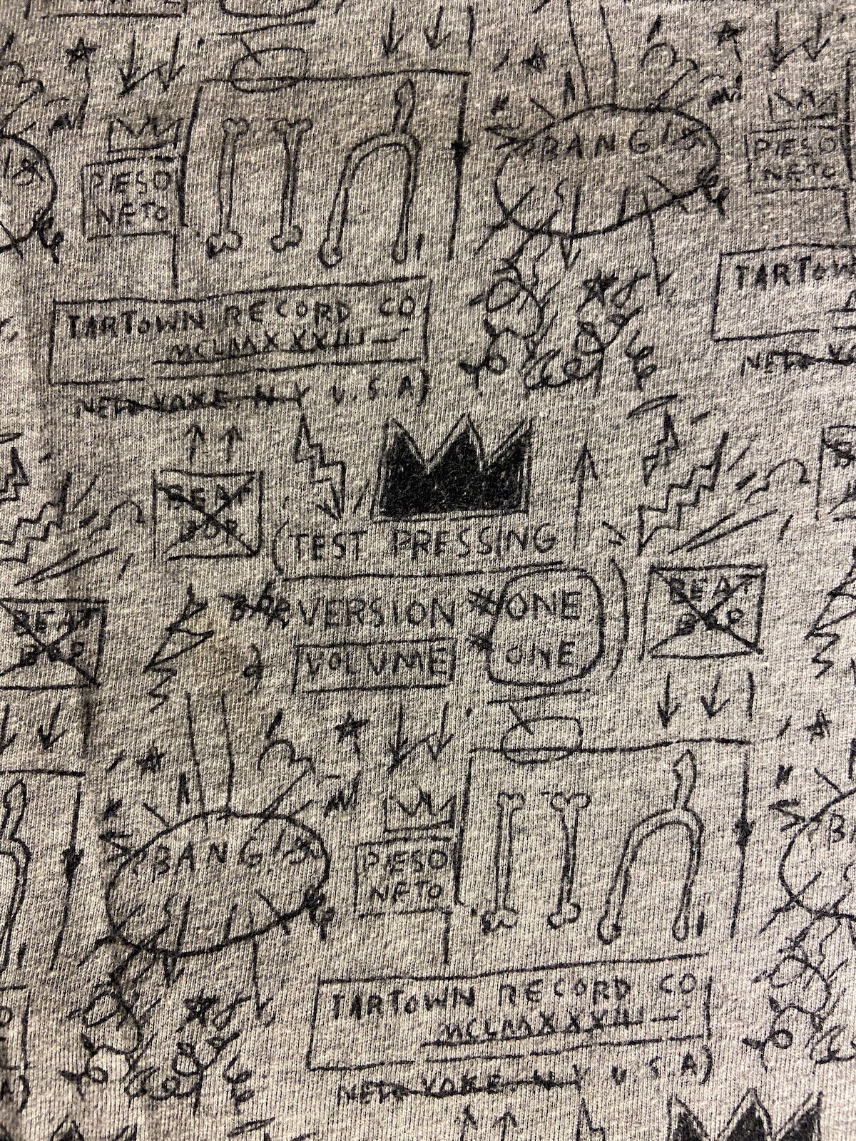 SPRZ NY Small t-shirt Jean-Michel Basquiat Graffiti Art All Over Print Shirt gallery