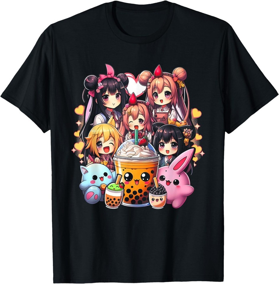 Kawaii Meme Japan Anime Bubble Tea Boba Tea Lover Japanese T-Shirt gallery