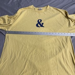 Vintage Distressed Track & Field Yellow Longsleeve Shirt XL Made In USA College