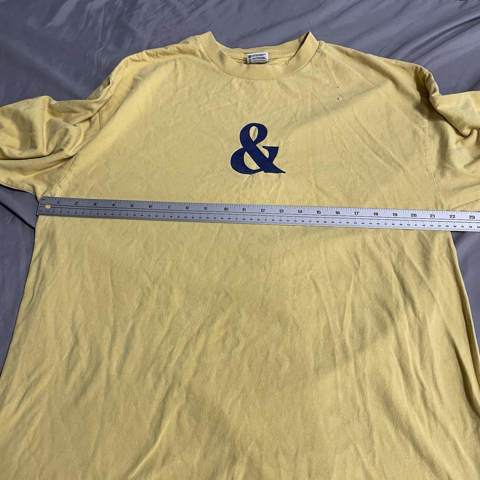 Vintage Distressed Track & Field Yellow Longsleeve Shirt XL Made In USA College gallery