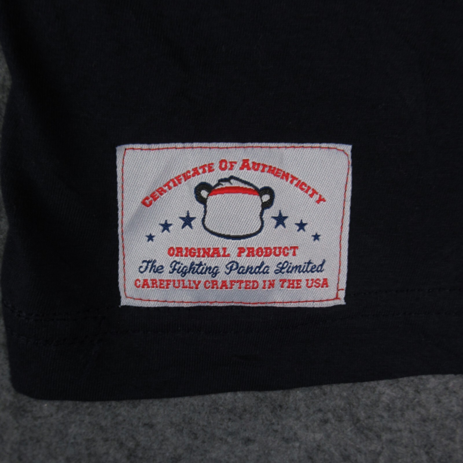 The Fighting Panda Shirt Mens Small Blue Long Sleeve T Shirt Pullover Cotton NWT gallery