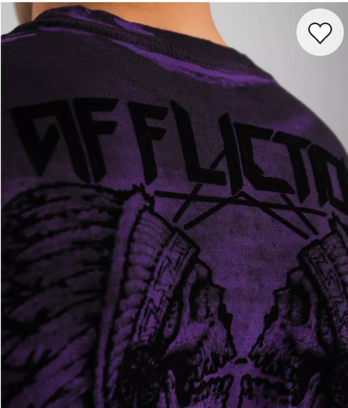 Affliction American Customs Copperhead Bend T-Shirt Men's Purple Skull 3XL gallery