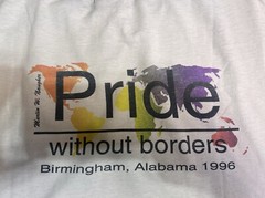 Vintage LGBTQ Pride Without Boarders Birmingham, AL 1996 T Shirt Sz XL