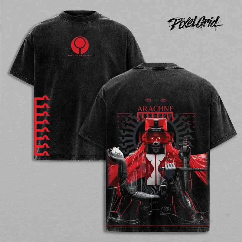Arachne Marathon Graphic Streetwear T-shirt Cotton Tee Gaming Apparel Heavyweigh gallery