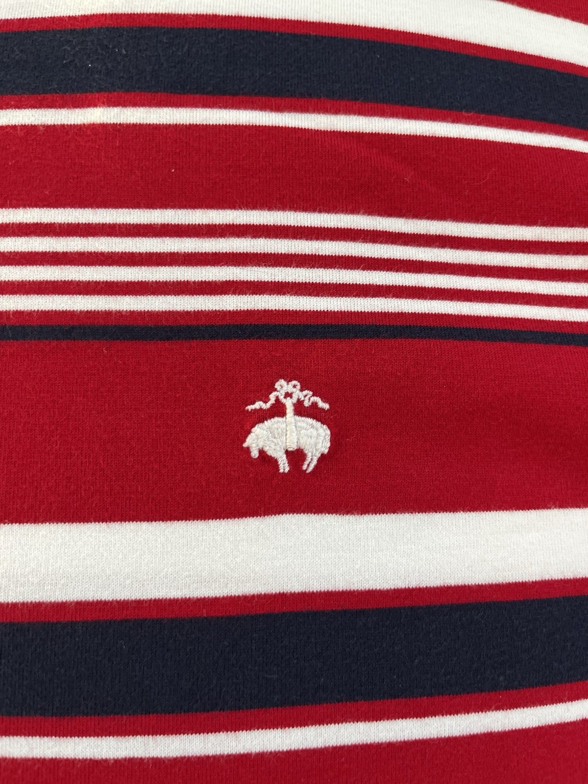 Brooks Brothers XL Red Striped T Shirt Supima Cotton Short Sleeve Logo Casual gallery