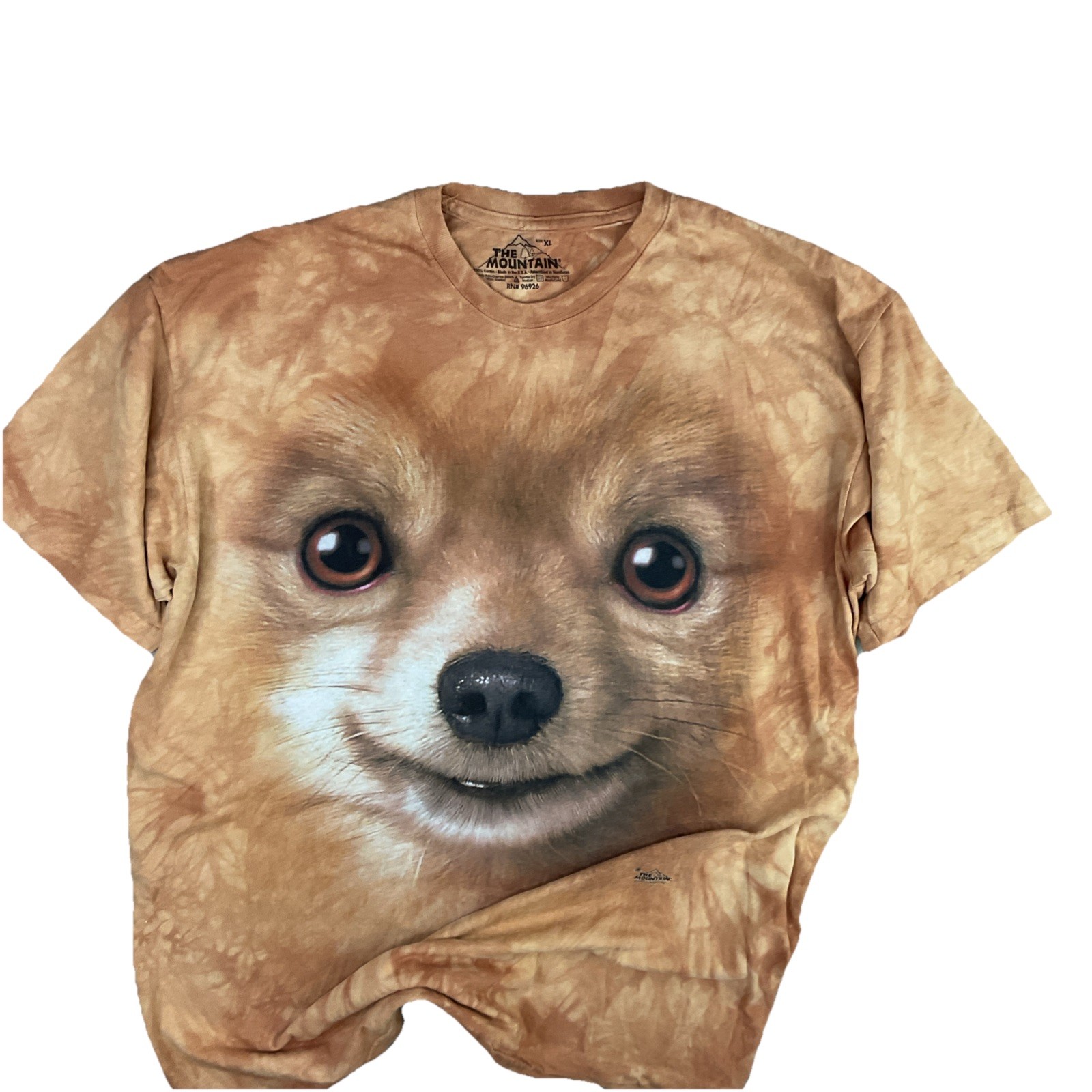 The Mountain Pomeranian Dog T-Shirt Sz XL AOP Y2K Tie Dye Vincent Hie USA gallery
