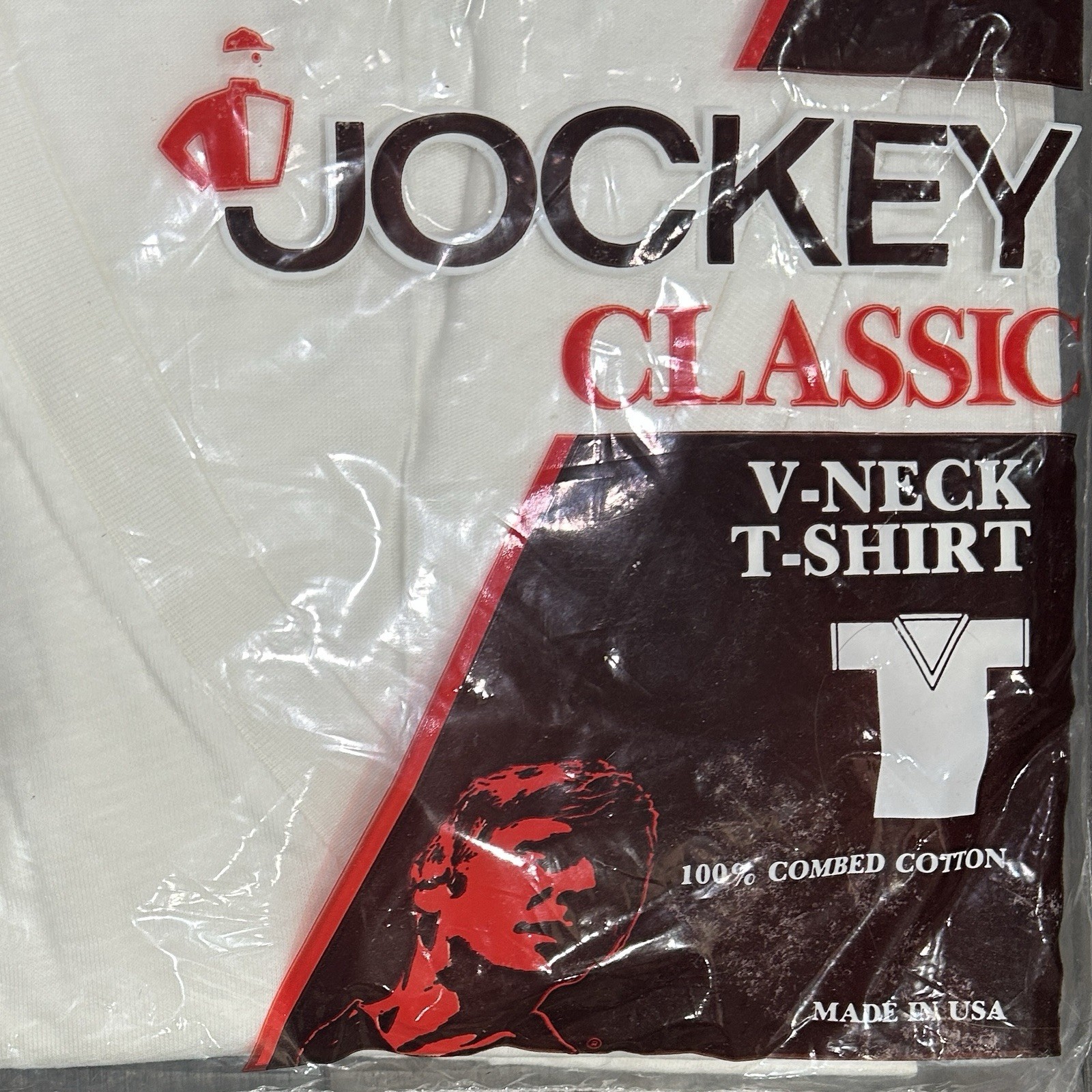 Vintage Jockey Classic - V-Neck T-Shirt 3-pack - 34-36 S MADE IN USA - BRAND NEW gallery