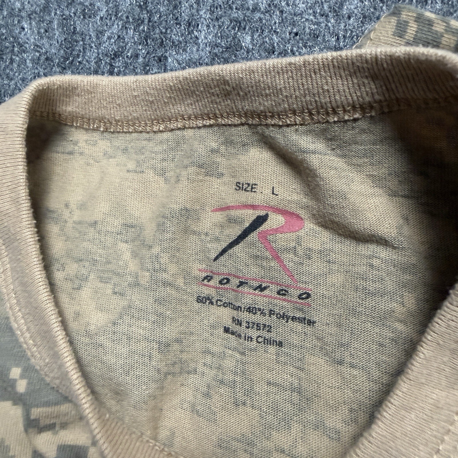 Rothco Digital Camo T Shirt Mens Large Desert ACU Military Tactical Army Surplus gallery