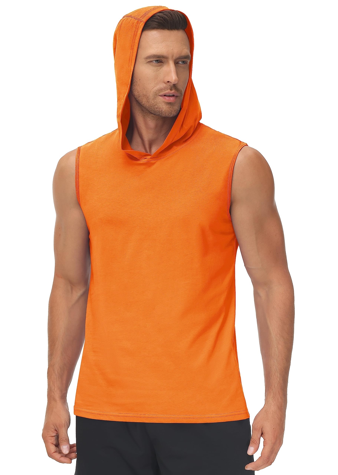 Men's Hoodie Sleeveless Muscle Shirts Gym Workout Casual Running Sport Summer T gallery