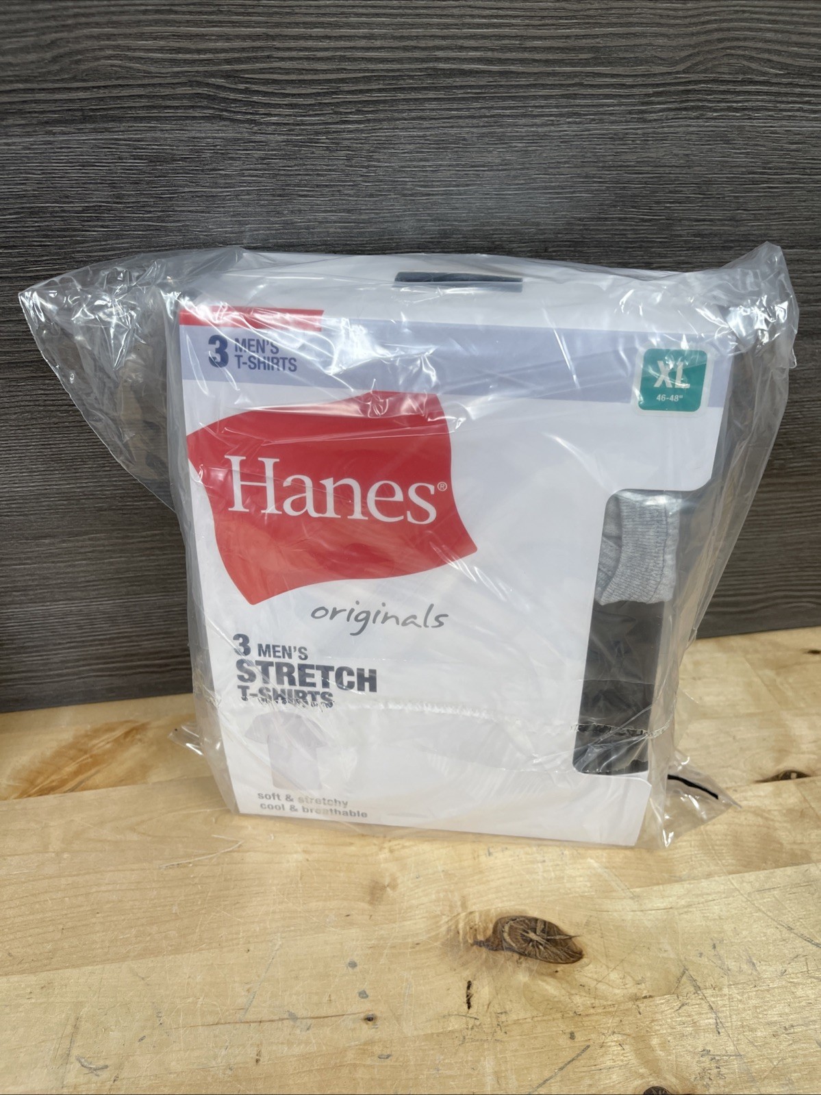 3 Pack Hanes Men's Stretch T-Shirts Cool And Breathable Size XL New gallery