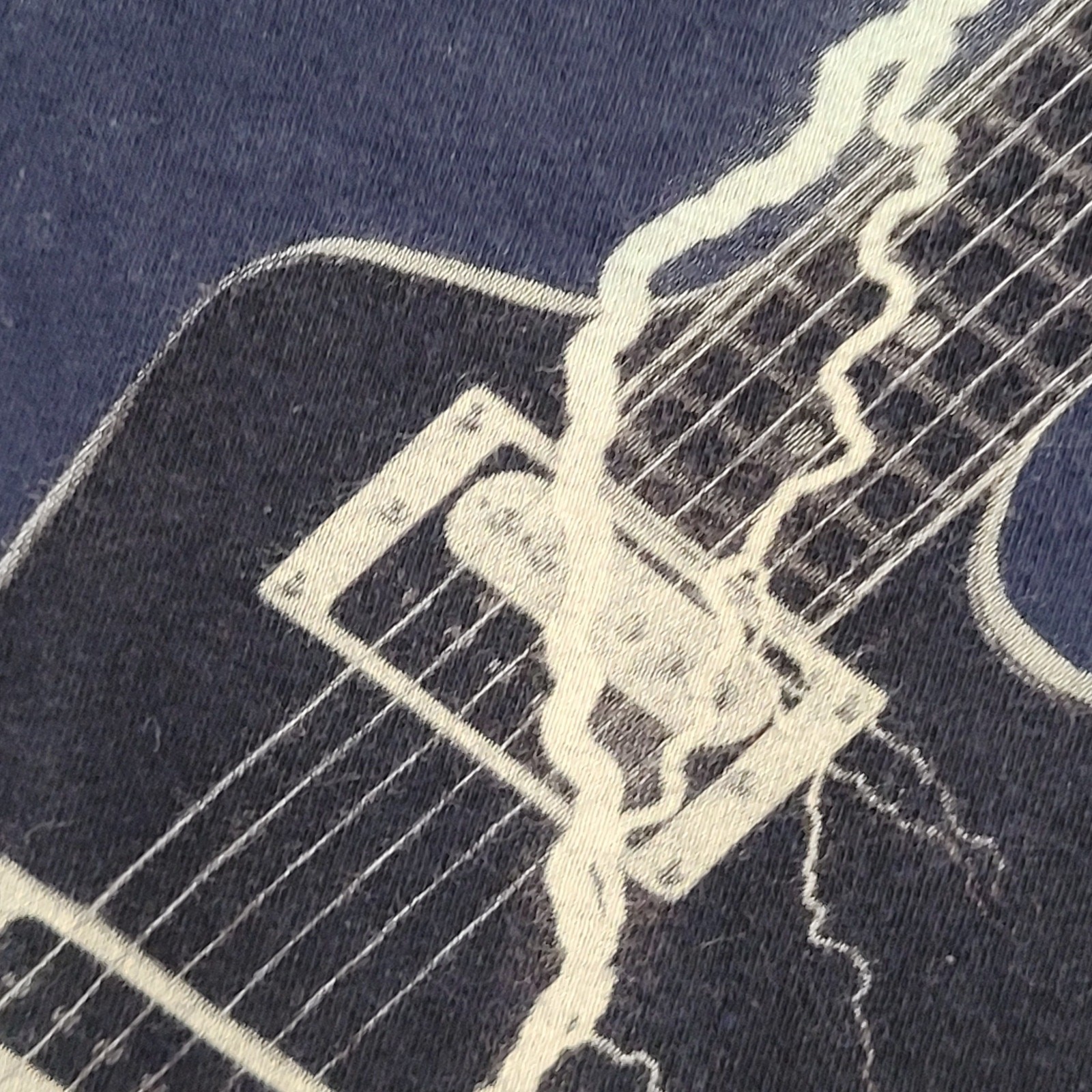 Electric Guitar Lightning Shirt M/L 21x27 Navy-Blue gallery